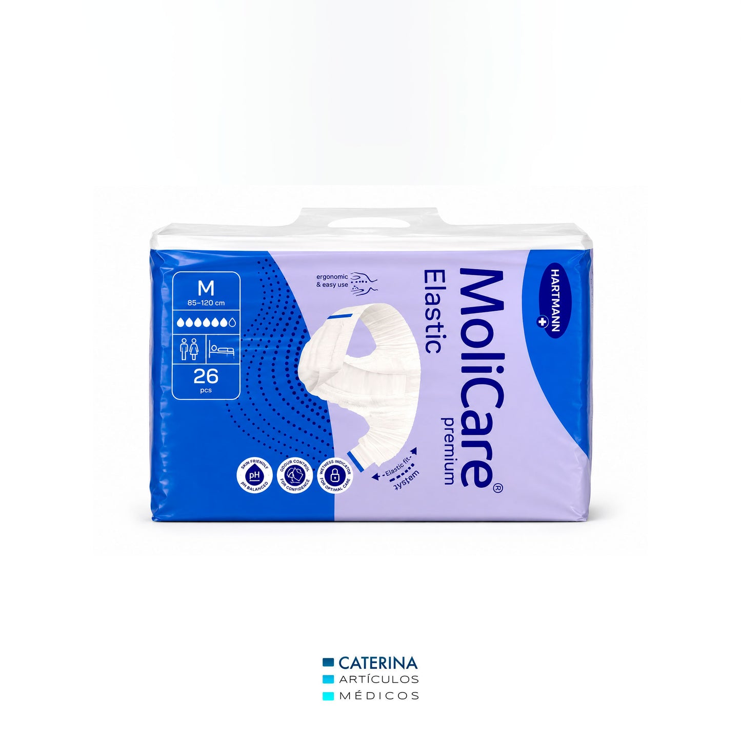 Pañal Adulto Molicare M T2 ( cintura 85 a 120 cm. ) 26 unds