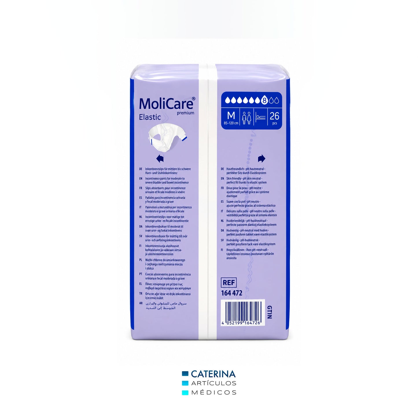 Pañal Adulto Molicare M T2 ( cintura 85 a 120 cm. ) 26 unds