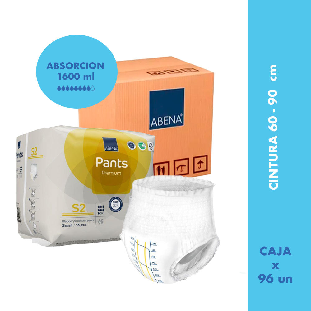 Calzón Pañal Pants Premium Talla S2 (Caja) - ABENA