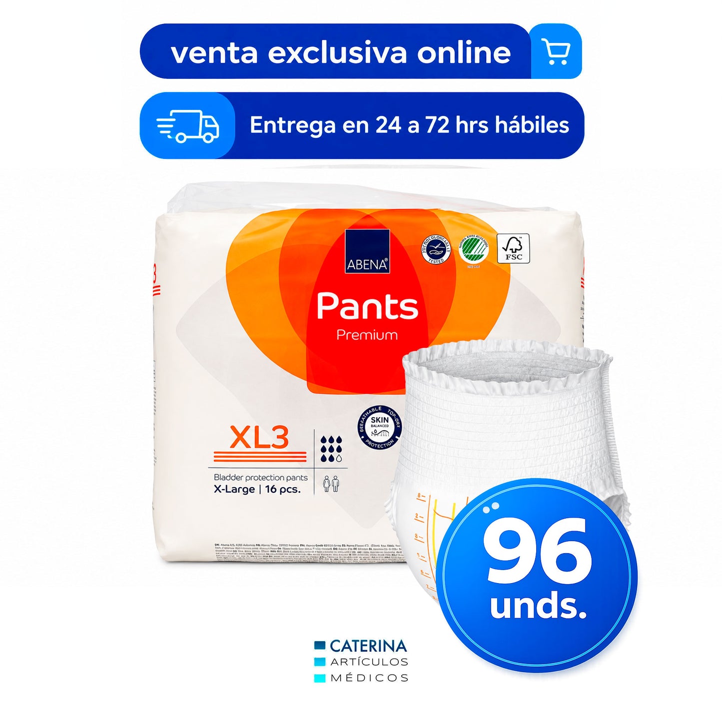 Calzón Pañal Unisex Pants Premium Talla XL - Abena