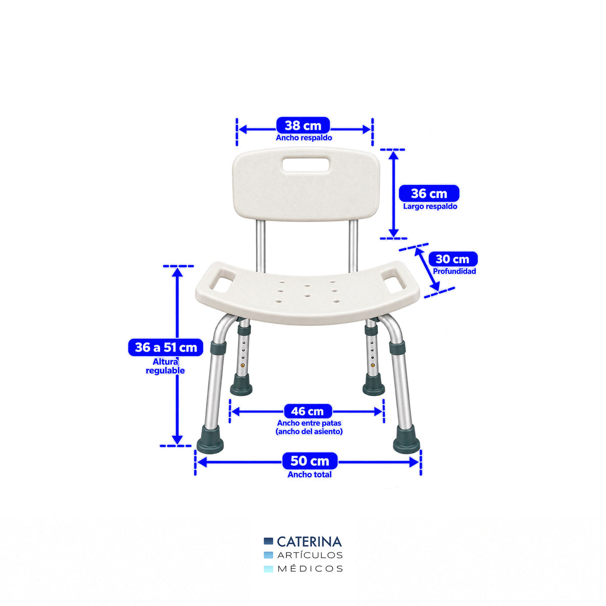 Silla ducha con rebaje