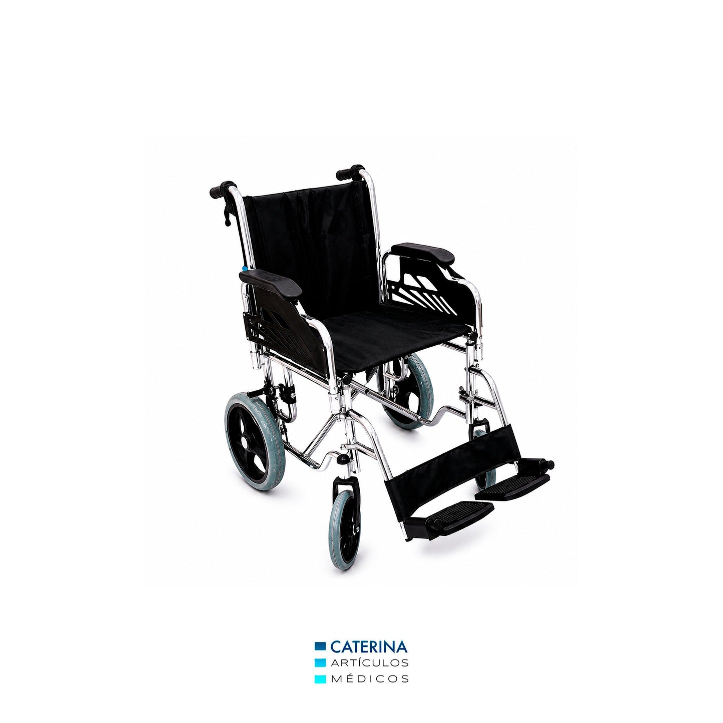 Silla de Ruedas Geriátrica Cromada