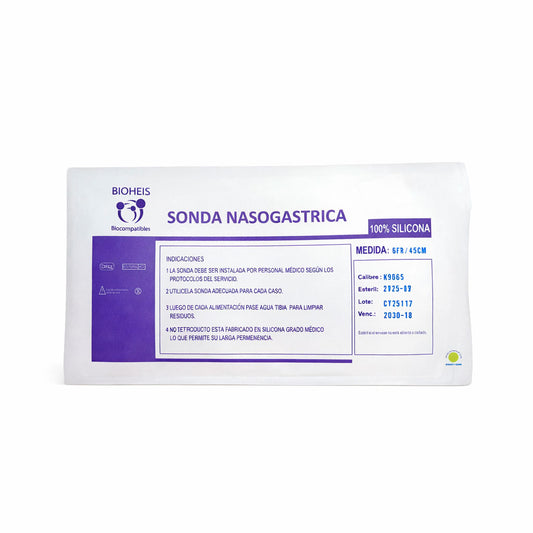 Sonda Nasogástrica Pediátrica Silicona - Bioheis