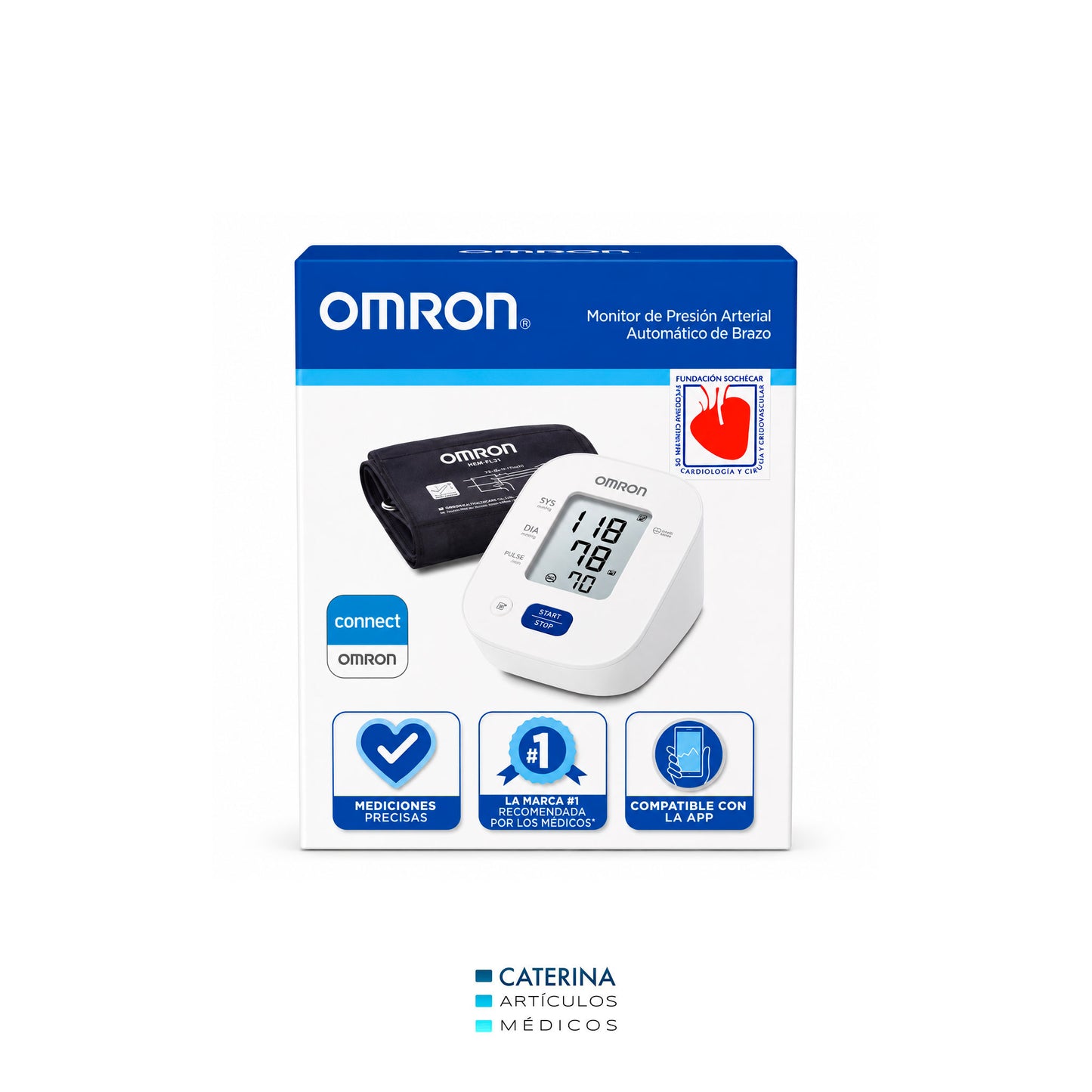 Toma Presión Digital de Brazo Hem 7142 - Omron