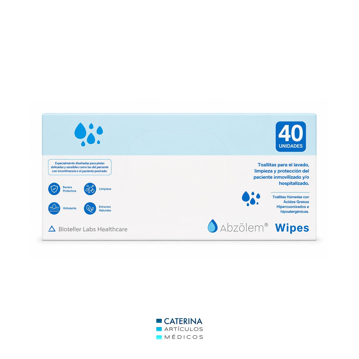 Toallas Húmedas con Abzolem Wiper 20x30 cm (40 unds)